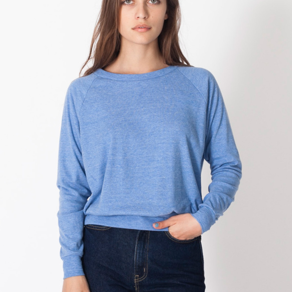 BR394 Tri-Blend Rib Light Weight Raglan Pullover Thumbnail