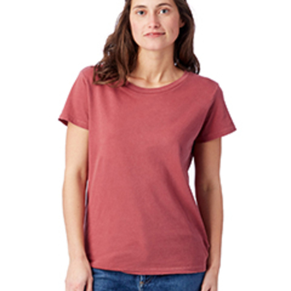 Ladies' Vintage Garment-Dyed Distressed T-Shirt Thumbnail