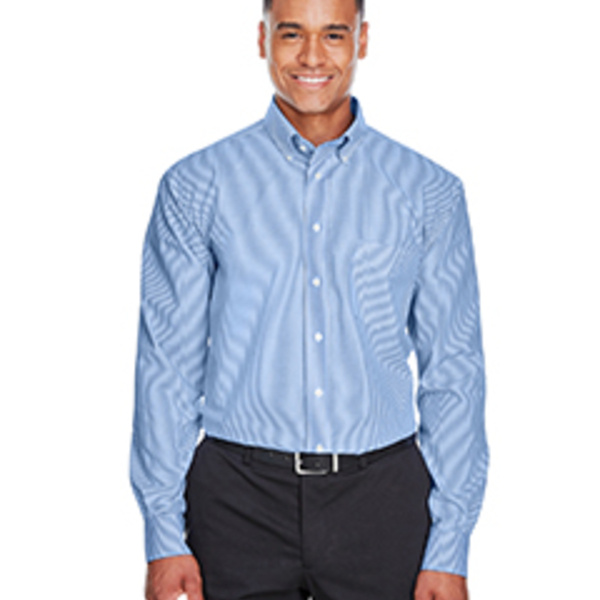 Men's Crown Collection® Banker Stripe Woven Shirt Thumbnail