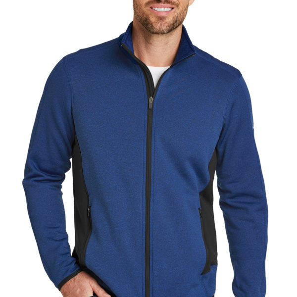 Full Zip Heather Stretch Fleece Jacket Thumbnail