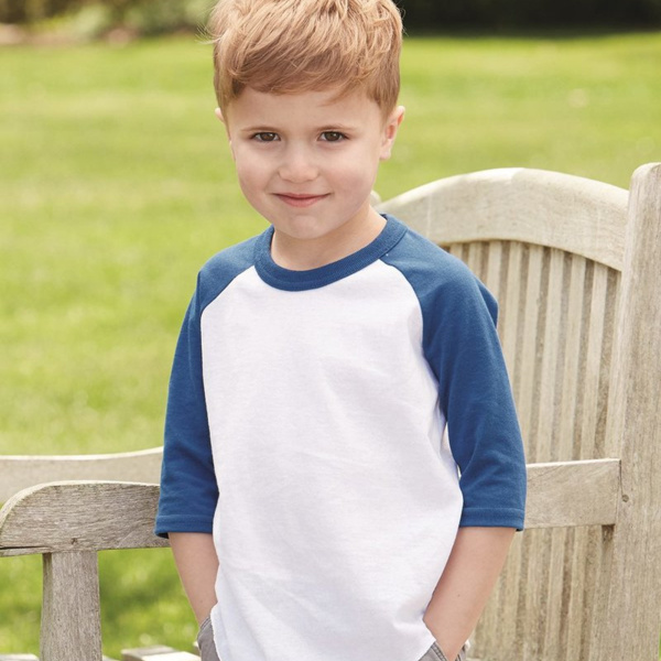 Toddler Three-Quarter Sleeve Baseball Jersey Thumbnail