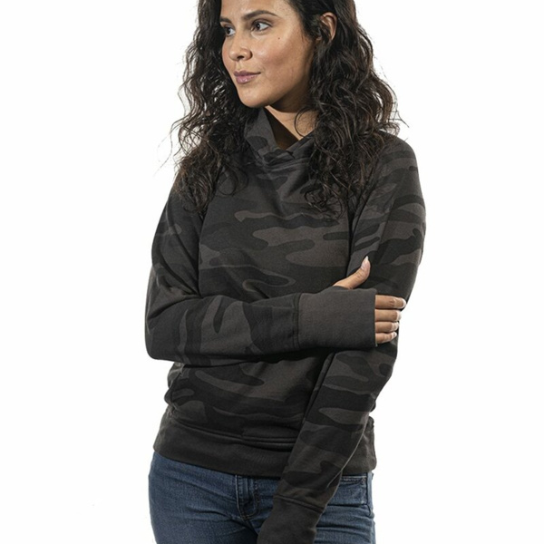 Women's Enzyme-Washed French Terry Hooded Sweatshirt Thumbnail